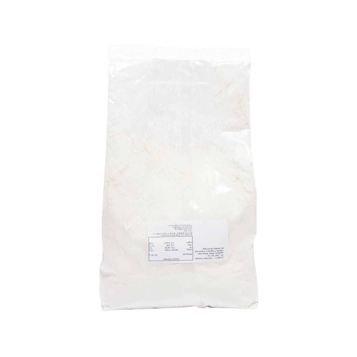 Cake flour bag, 1 kg, white bag with back label