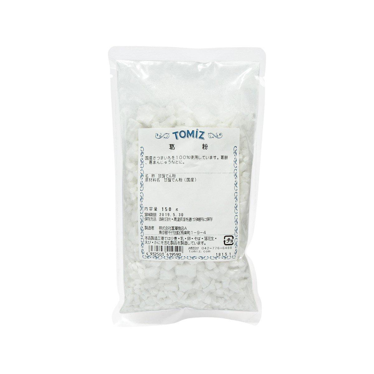 TOMIZAWA sweet potato flour pouch with front label, 150 g, white powder