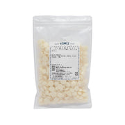 White chocolate chips in clear plastic bag, 200g