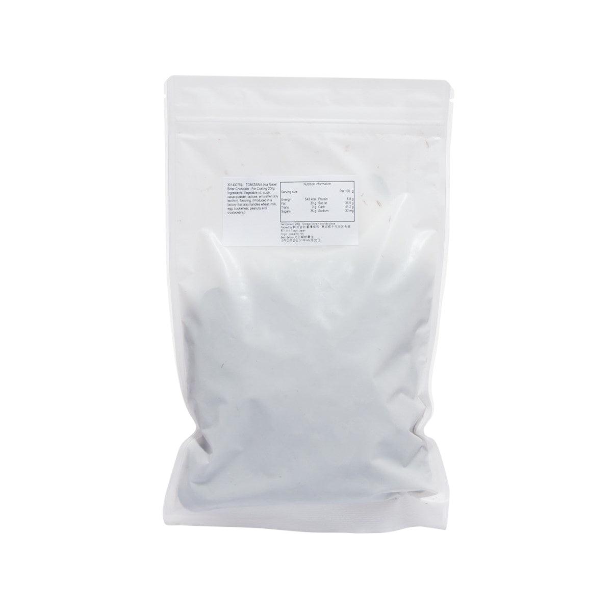 TOMIZAWA Irca bitter chocolate chips in white stand-up pouch with label