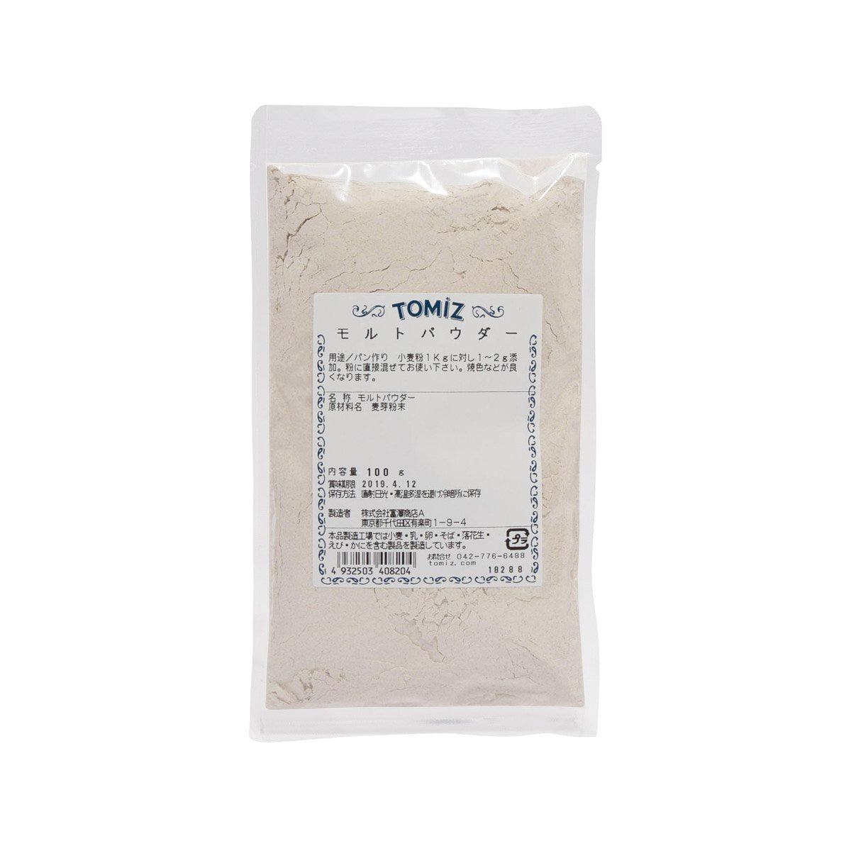 TOMIZAWA malt powder pouch, 100g bag with label