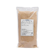 Unrefined sugar pouch (500g) by TOMIZAWA, front label, light brown granules