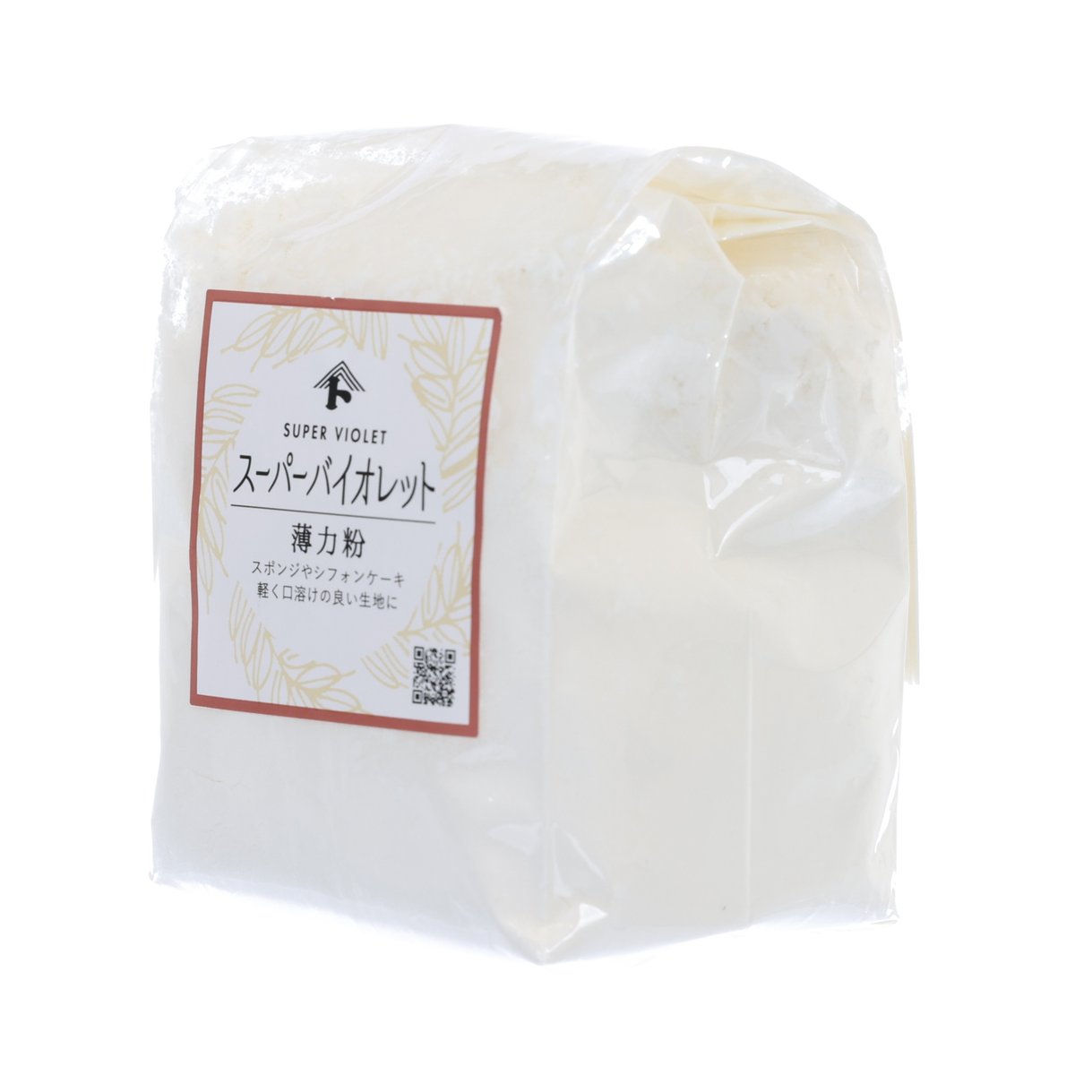 TOMIZAWA super violet cake flour, 250g bag shown at angle