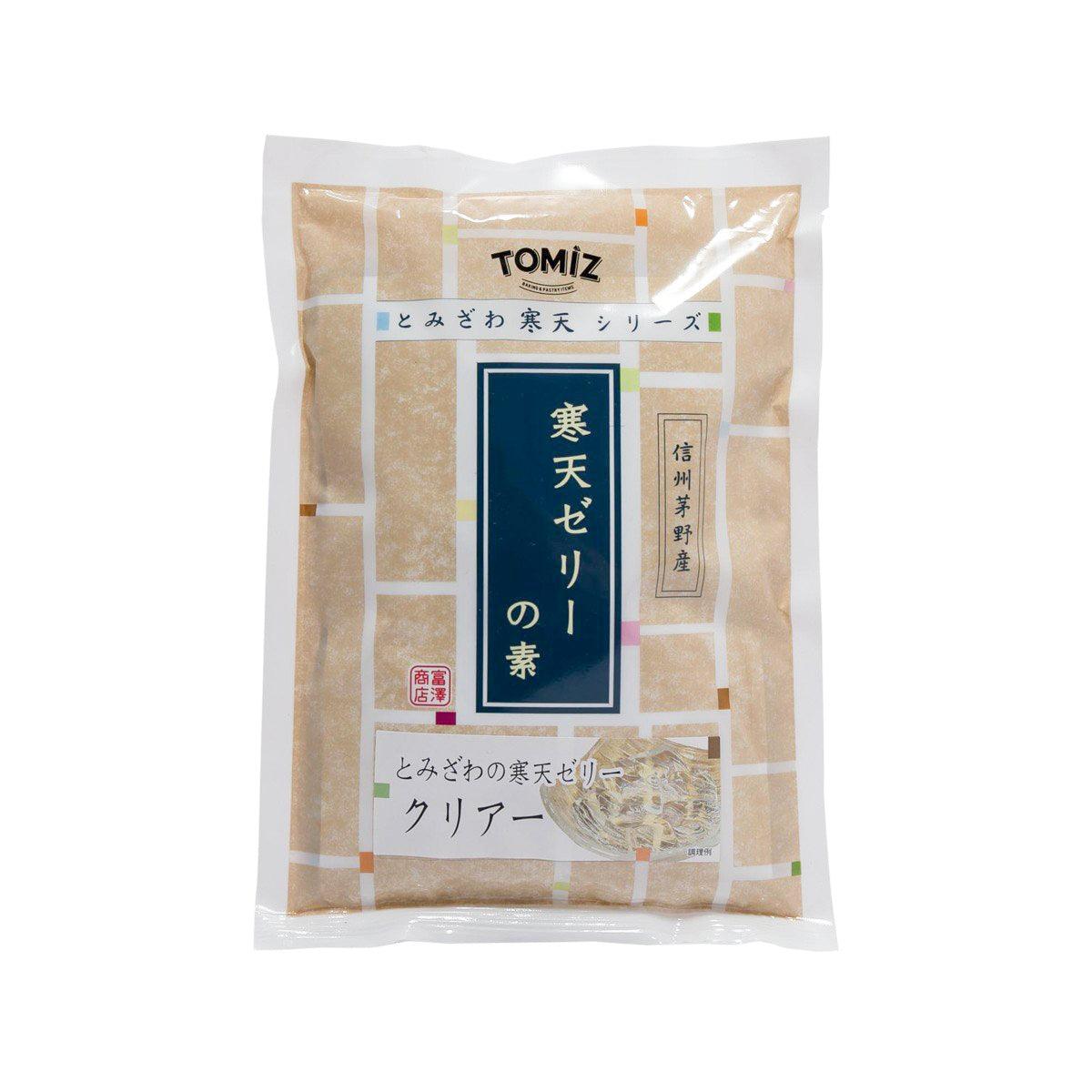 TOMIZAWA Transparent agar jelly mix pouch, 250g, front label