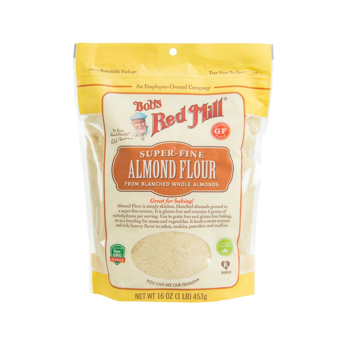 BOB'S RED MILL super-fine almond flour bag, gluten-free, blanched almonds, 16 oz