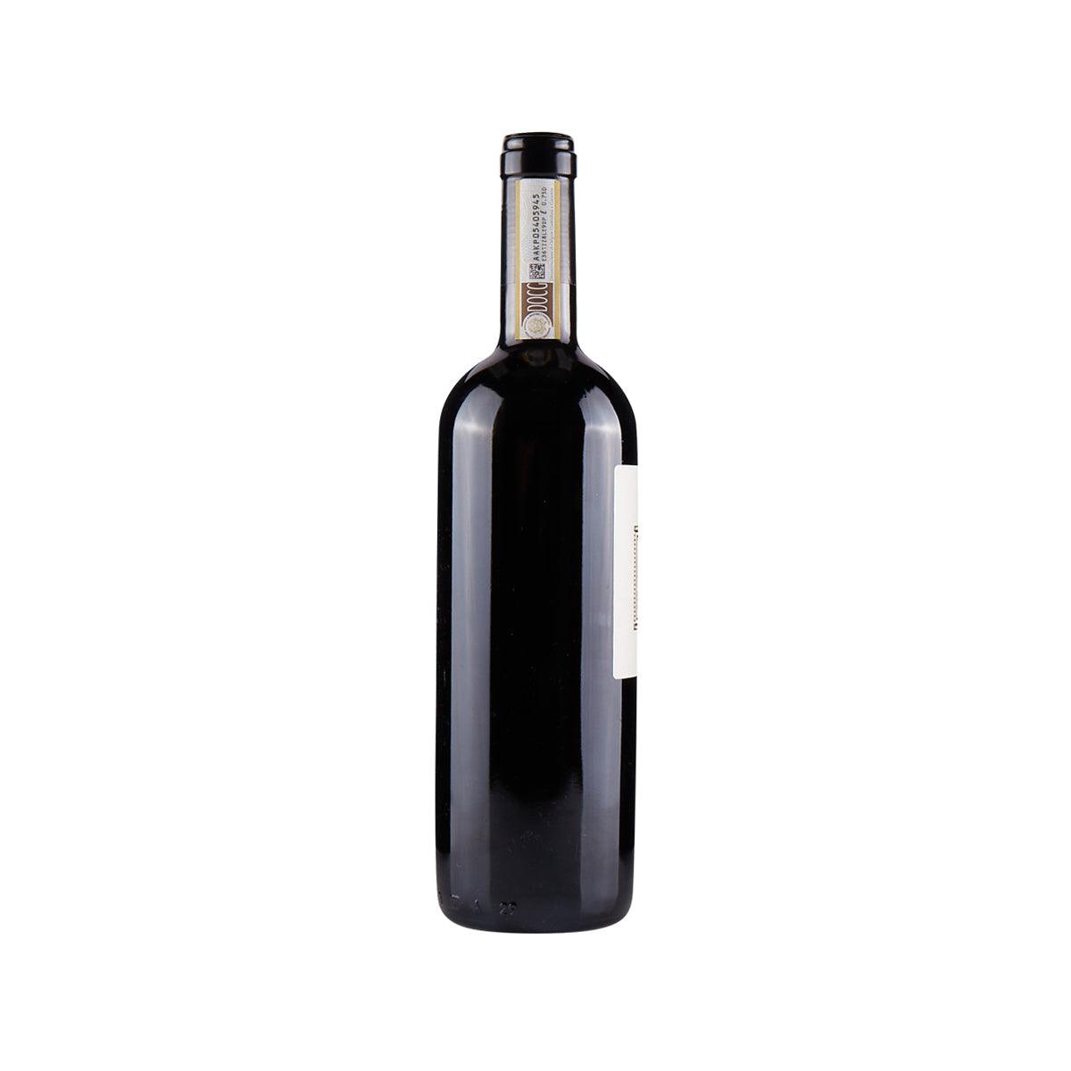 ACCORNERO Barbera wine bottle with back label, dark glass, foil cap.