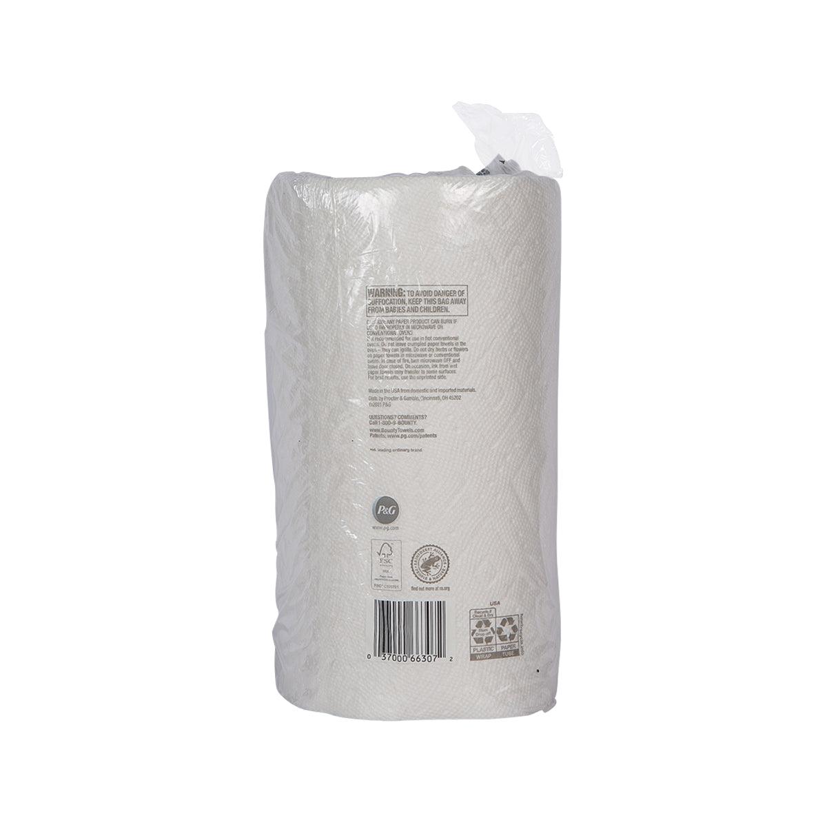 BOUNTY Advanced paper towel roll, white, back label with icons