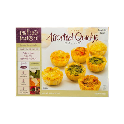 THE FILLO FACTORY Quiche Fillo Cups, 177g - Vegetarian