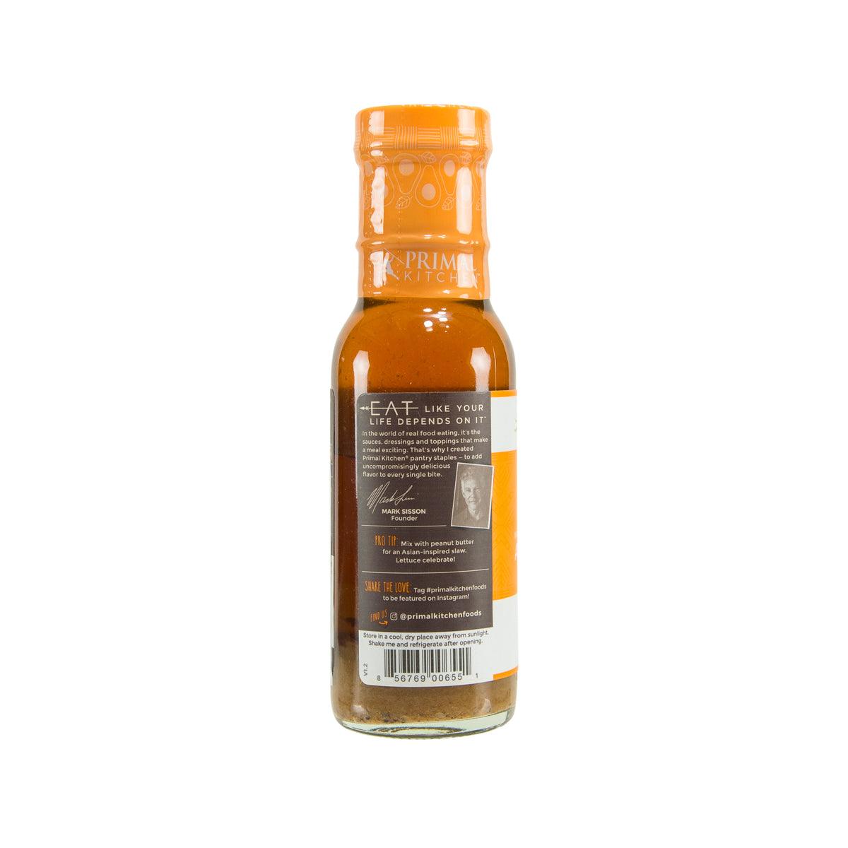 Sesame ginger avocado-oil vinaigrette & marinade, bottle back label, 236 mL