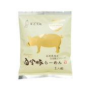 Pork ramen dry noodle seasoning packet with gold front design and pig graphic