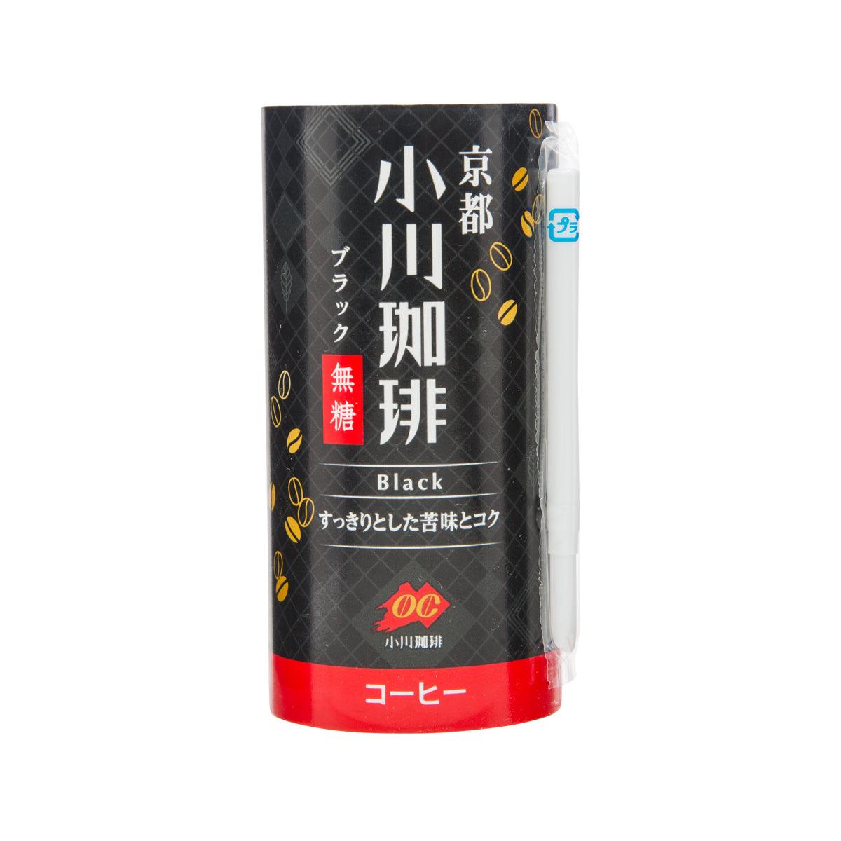 No sugar black coffee instant drink in black and red cylindrical cup package
