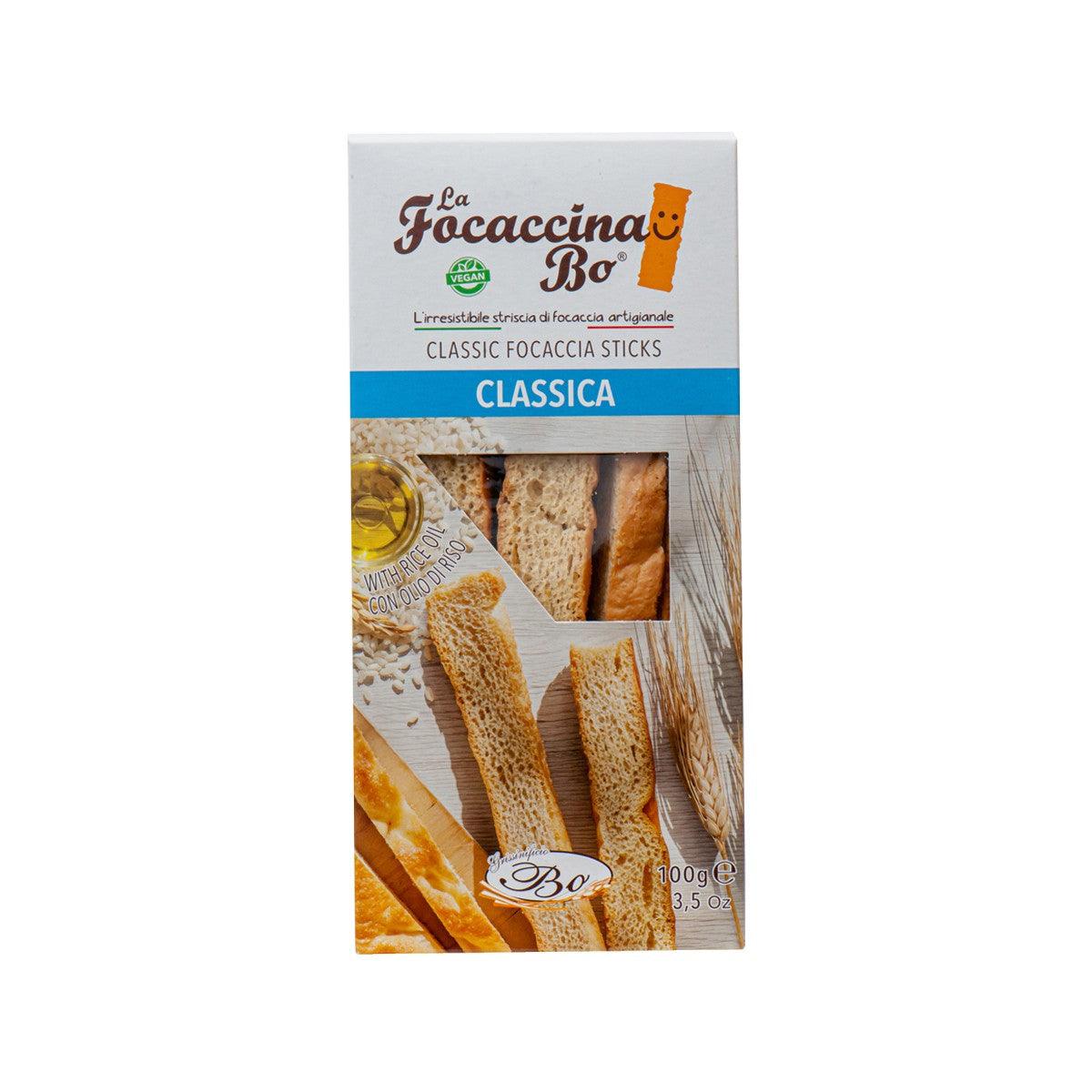 La Focaccina Classic focaccia sticks, 100 g breadstick package