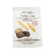 Mini truffle bite breadsticks snack bag with truffle and breadstick graphics, front label