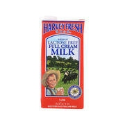 HARVEY FRESH lactose free full cream milk carton, 1 litre