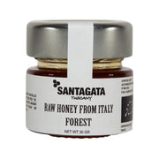 Organic raw forest honey jar with metal lid, SANT' AGATA label, 30 g