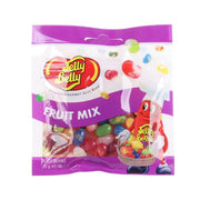 Fruit mix jelly beans bag, clear window with colorful jelly beans, purple package