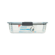 Rectangular 2L food storage container with clear lid, SISTEMA Brilliance brand