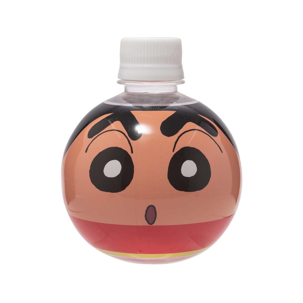 MOKKU water bottle with crayon Shin-Chan face graphics, round bottle shape