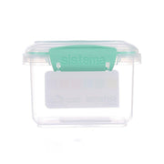 SISTEMA KLIP IT rectangular food box, clear body with mint-green clip lid, 400 mL