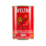 Canned peeled whole San Marzano tomatoes, 400 g can with front red label