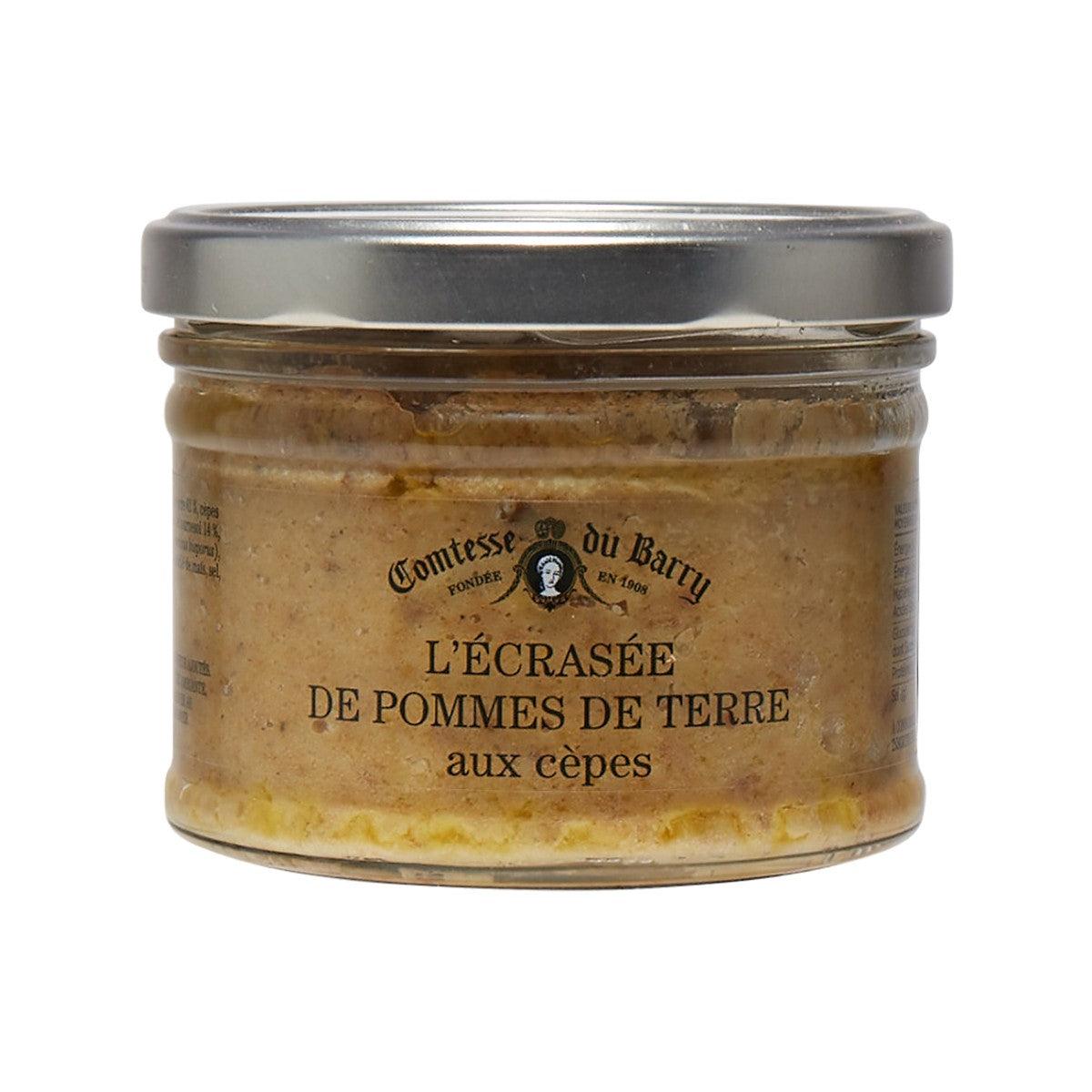 COMTESSE DU BARRY crushed potato with mushroom jar, front label