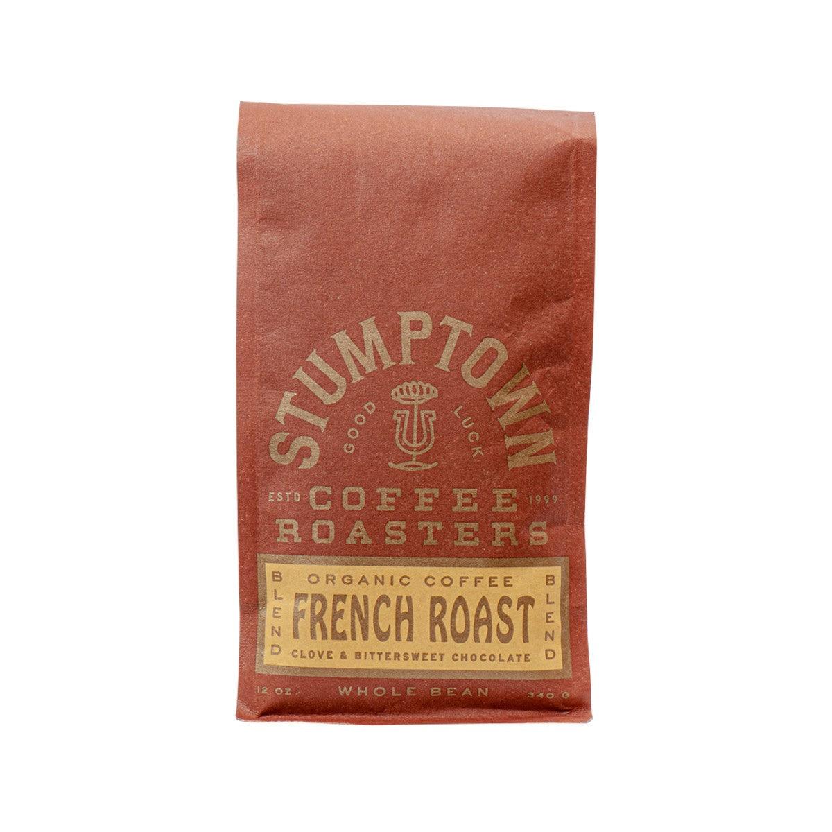 STUMPTOWN organic French roast whole bean coffee bag, 340g, brown kraft