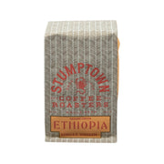 Whole coffee bean bag, front label says Ethiopia, single origin