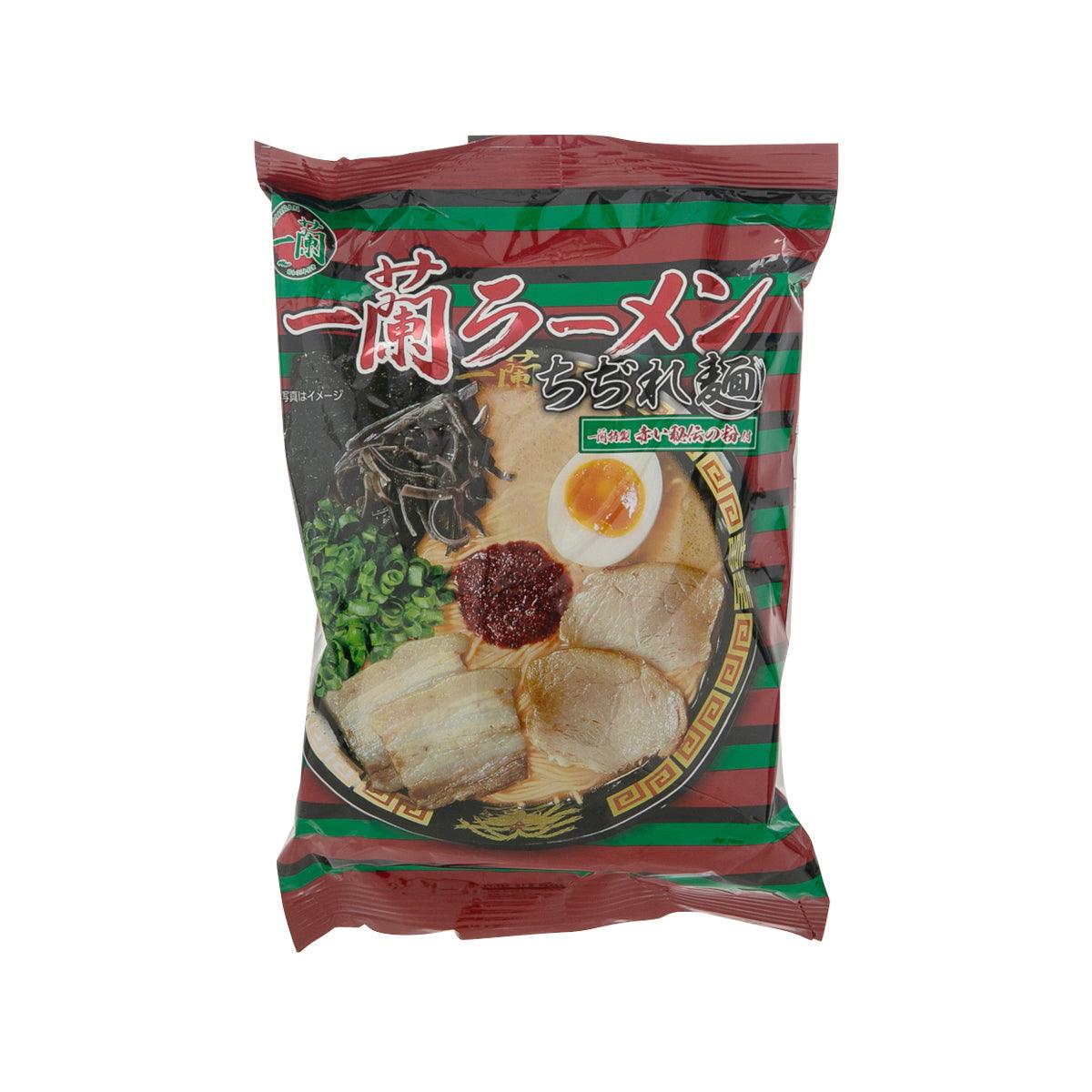 Instant ramen packet with curly noodles and red chili spice, 133 g