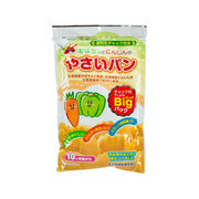 KANEMASU pumpkin and carrot vegetable bread pouch, front design with smiling carrots