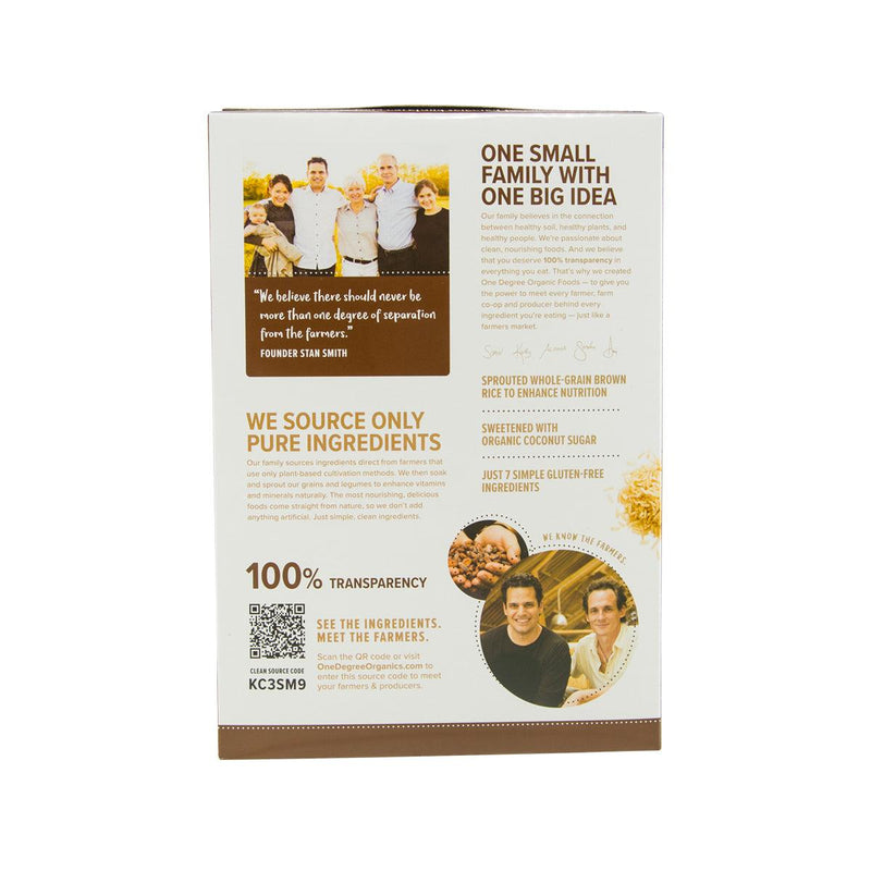 ONE DEGREE Organic Gluten Free Sprouted Brown Rice Cacao Crisps  (283g)