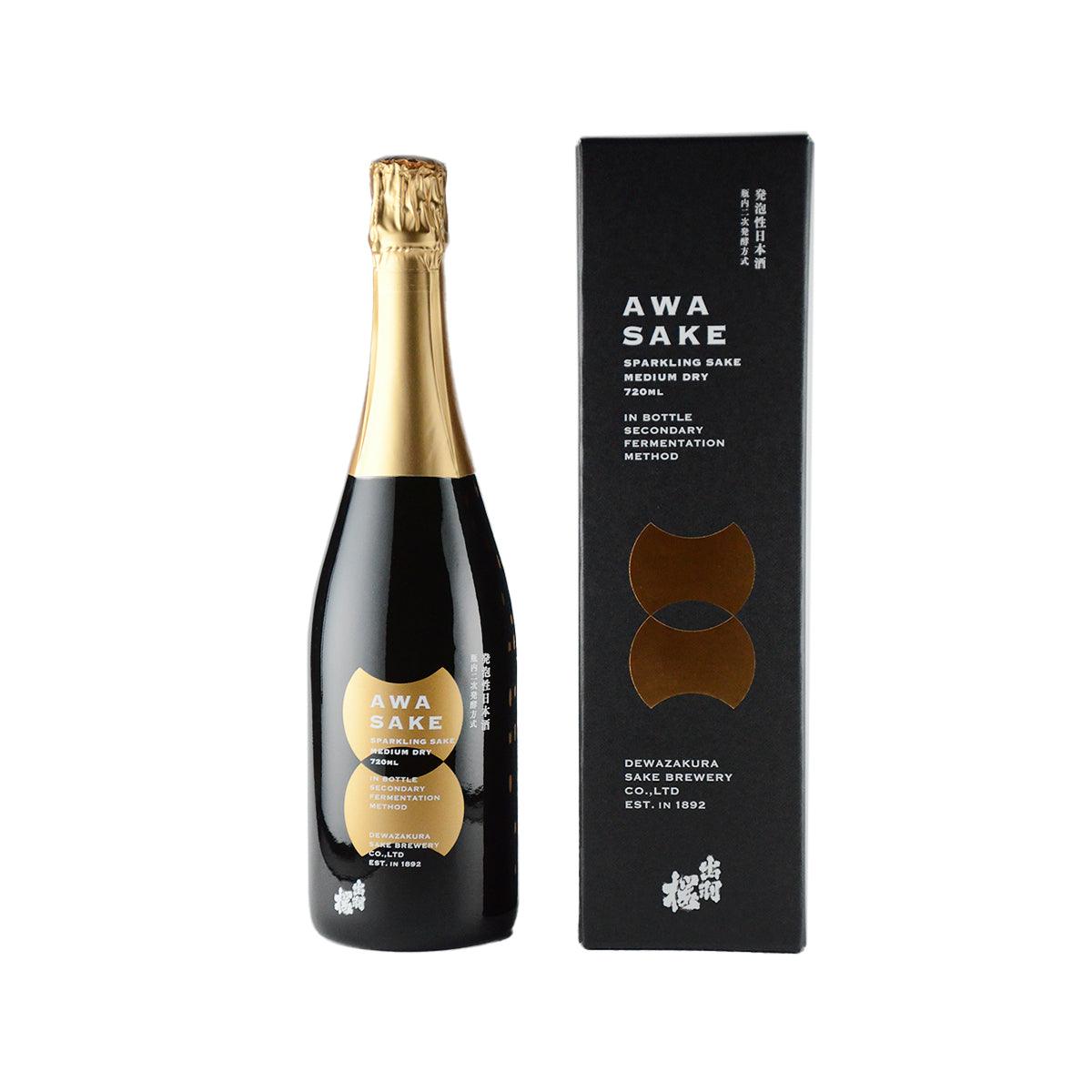 DEWAZAKURA AWA sparkling sake bottle and gift box, 720 mL
