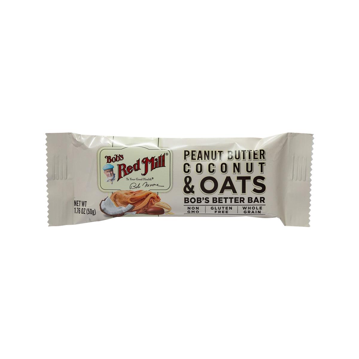 BOB'S RED MILL peanut butter coconut & oats bar, 50g wrapped snack