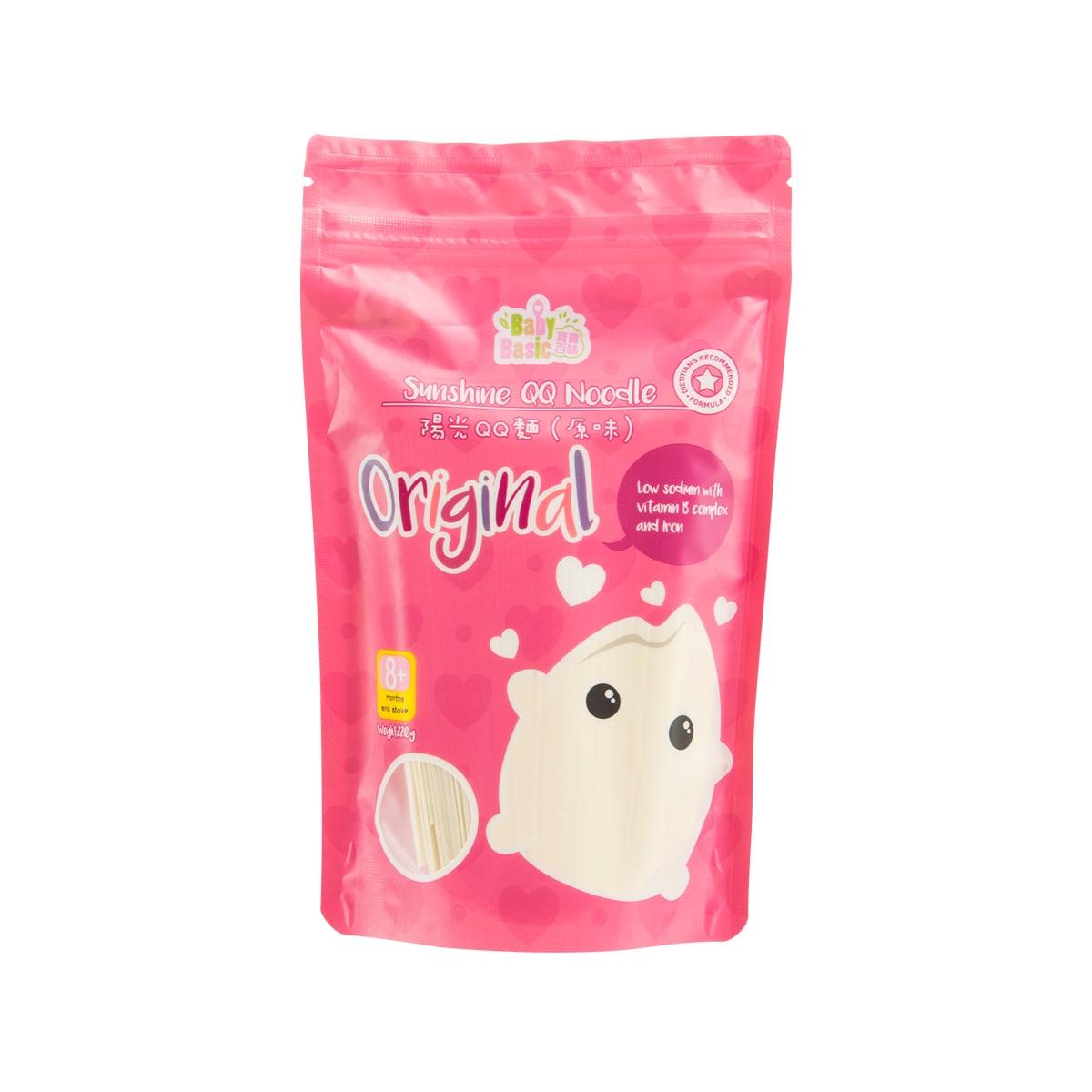 Baby basic Sunshine QQ noodle pouch, pink Original flavor with cartoon animal