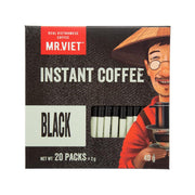 Instant coffee box, black flavor, MRVIET brand, 40 g with 20 packs