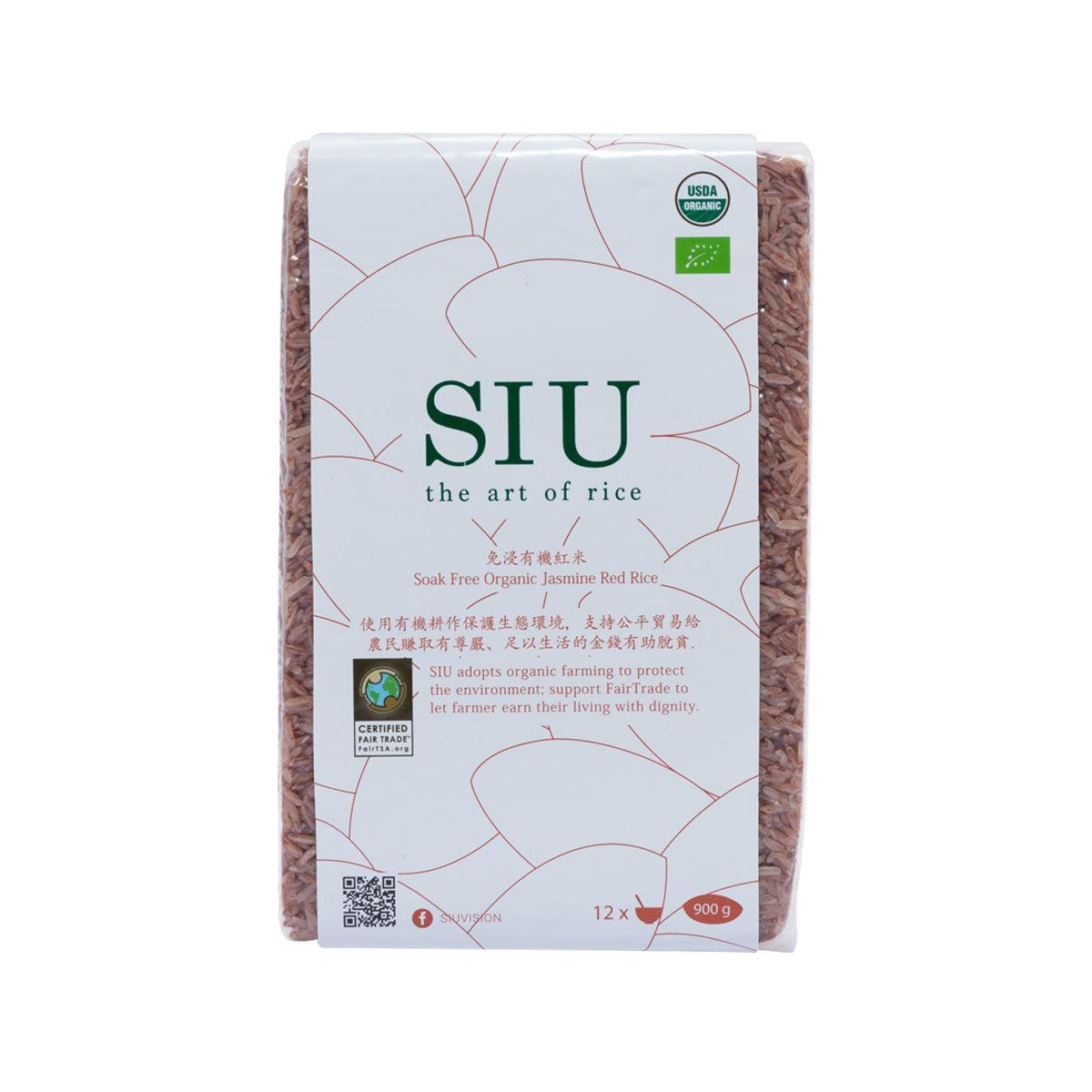 SIU organic jasmine red rice 900g front package