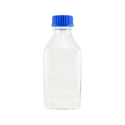 DURAN square clear bottle with blue screw cap, 1000ml