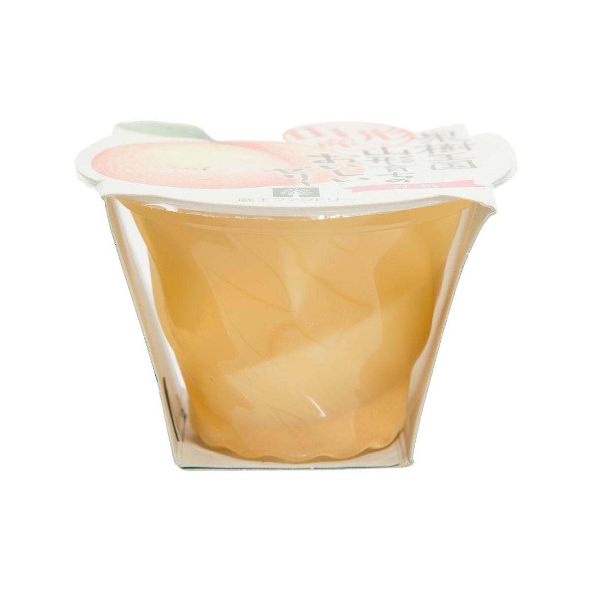 ZAOFACTORY white peach jelly in open cup, smooth amber gel, 195g