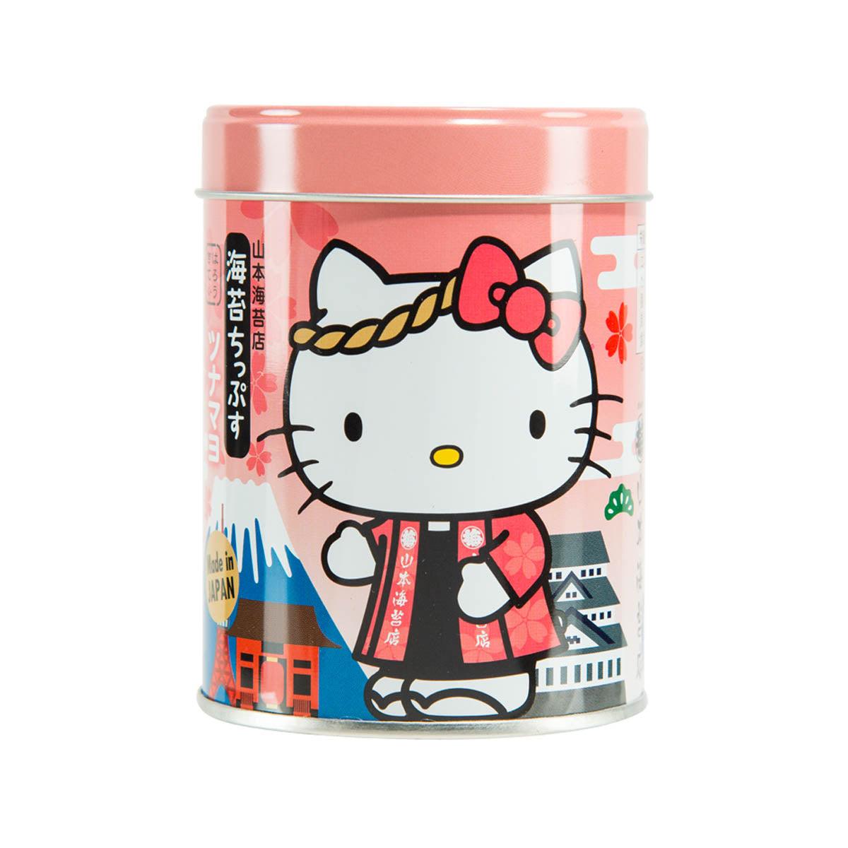 Hello Kitty seaweed snack tuna & mayonnaise in a cylindrical can
