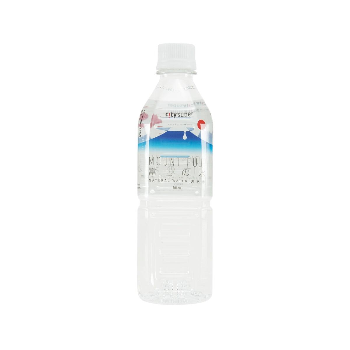 500 mL natural water bottle with screw cap and front label.