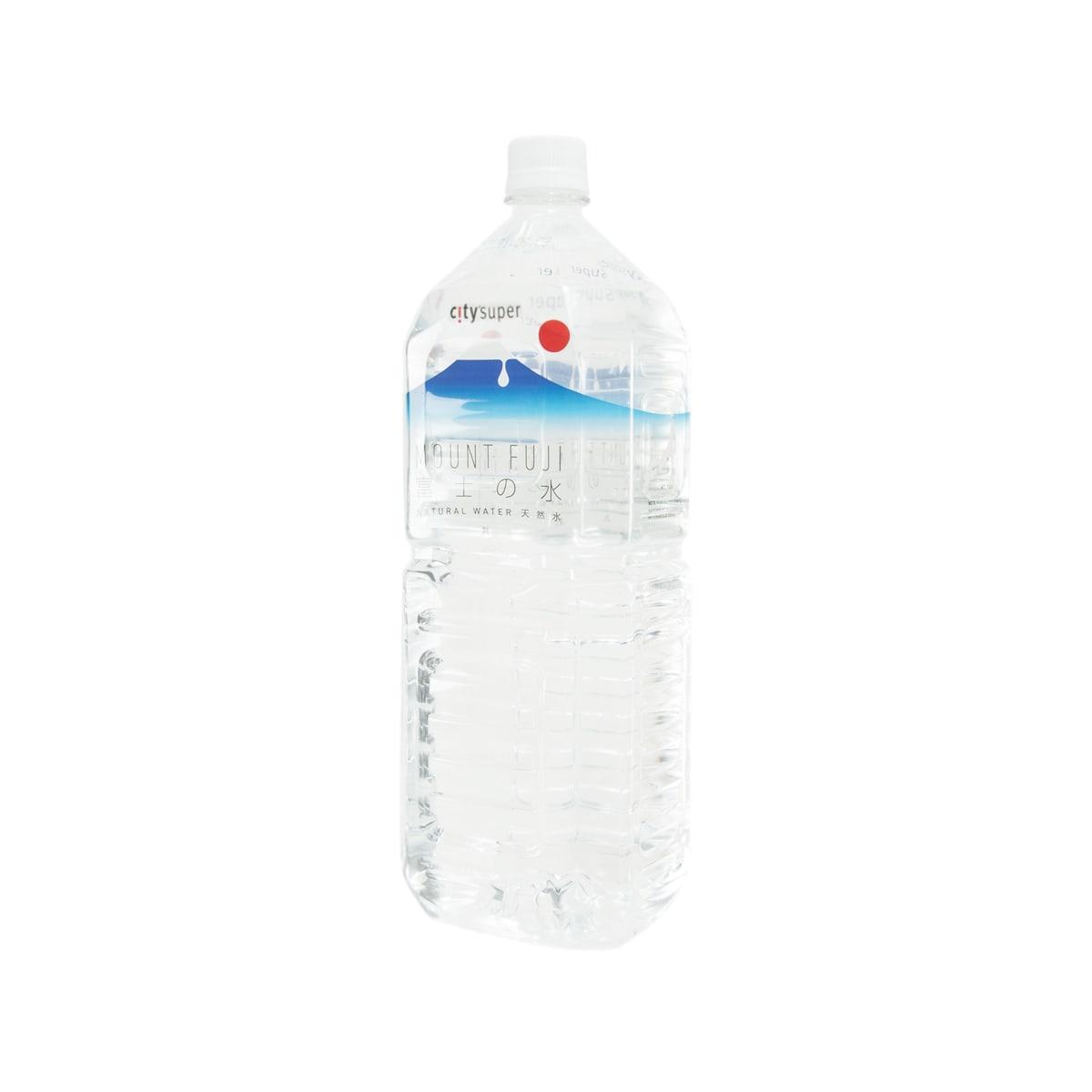 CITYSUPER Mount Fuji natural water bottle, 2L, clear plastic with front label