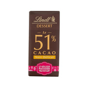 LINDT 51% cacao dessert baking chocolate bar, dark, 200 g pack