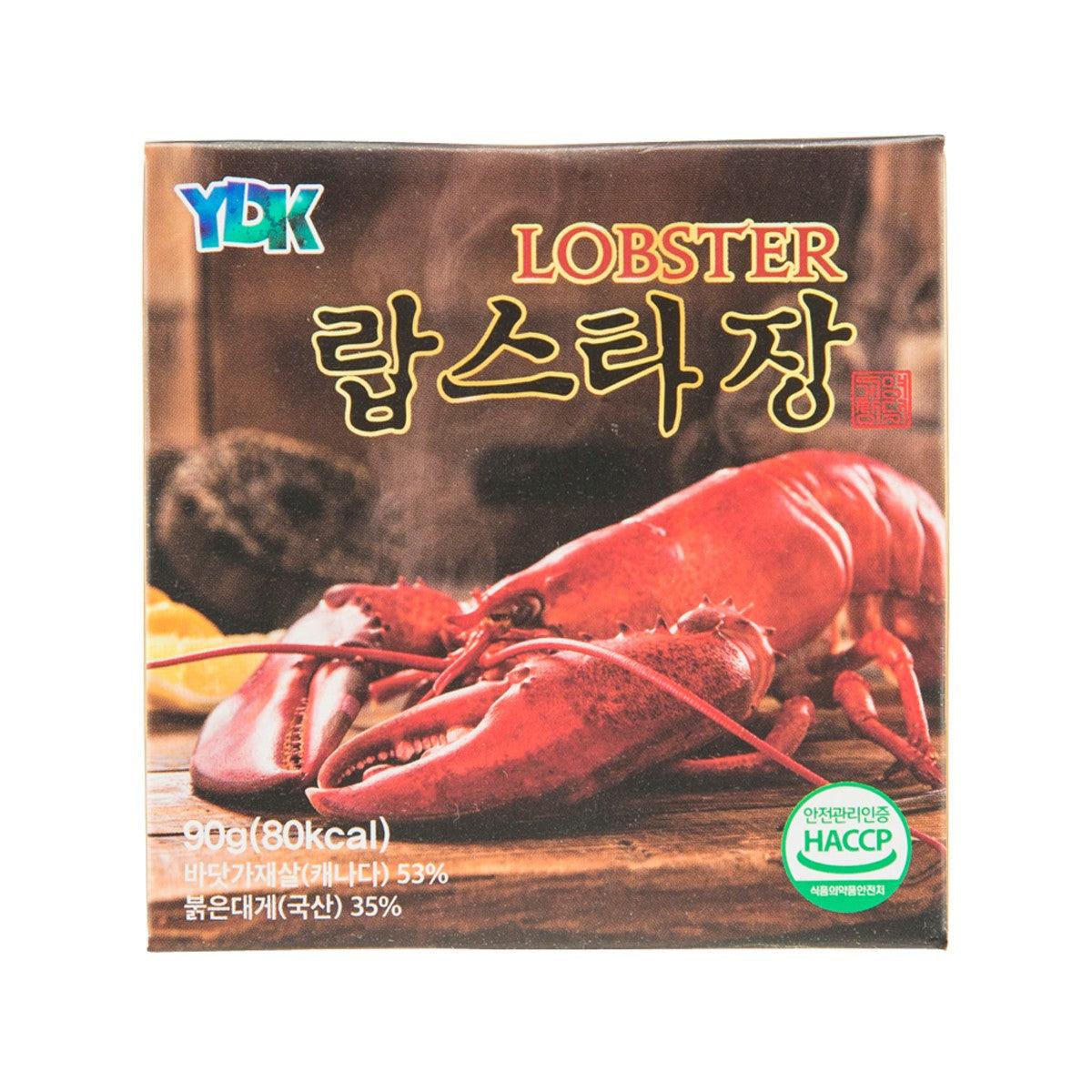 YDK lobster meat with crab paste box, red lobster illustration on front
