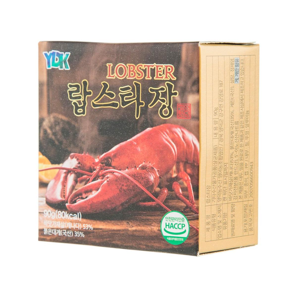 YDK lobster meat with crab paste carton, front with right-side nutrition panel