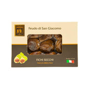 FEUDO SANGIACOMO dried figs box with window of dark brown figs