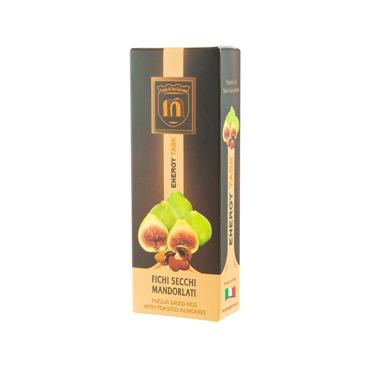 FEUDO SANGIACOMO dried figs with toasted almonds, 48g box side angle