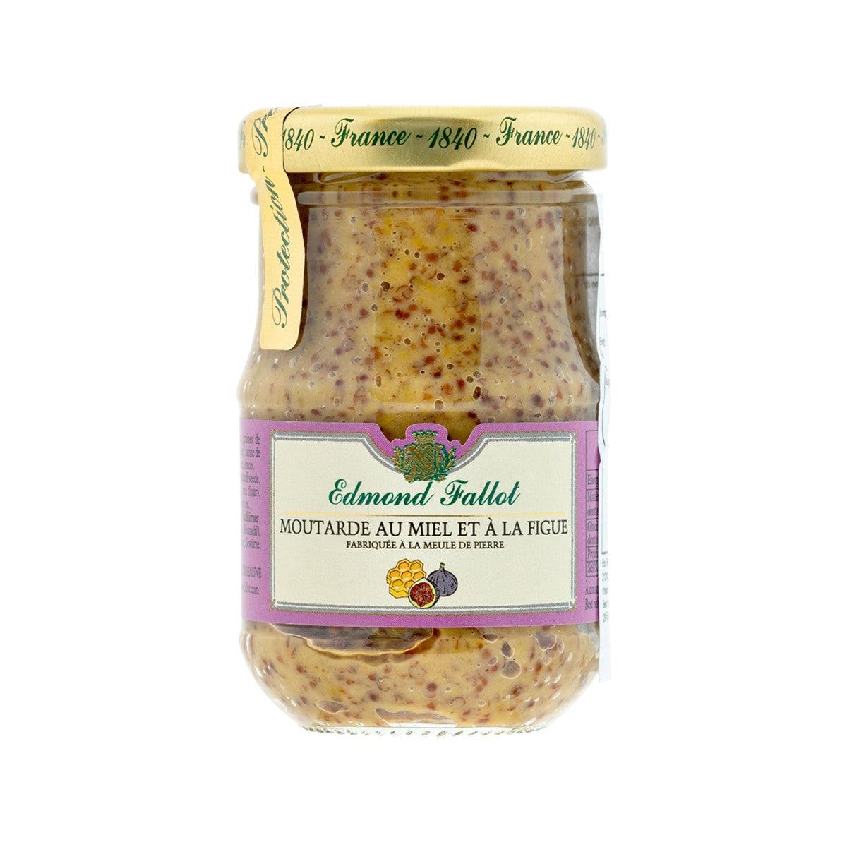 Edmond Fallot honey & fig mustard, 100 g jar with front label