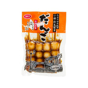 Packaged dango rice cake in soy sauce flavor, 4 pieces, front view