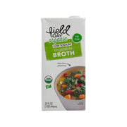 FIELD DAY Organic vegetable broth carton, low sodium, 32 fl oz (907 g), front label