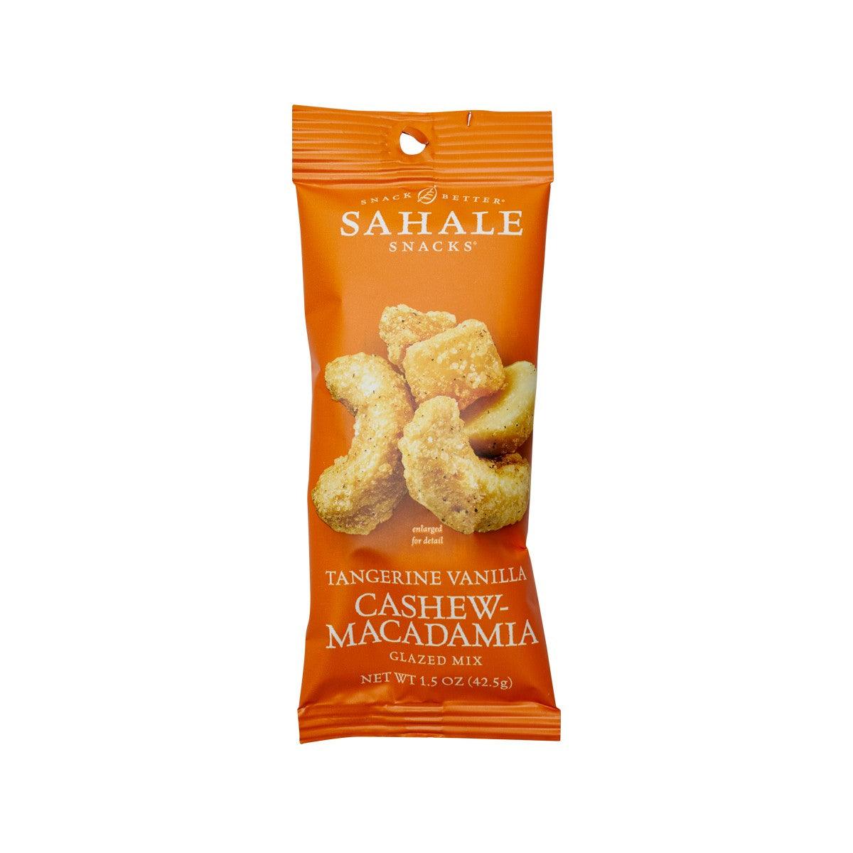 SAHALE Tangerine vanilla cashew-macadamia glazed mix snack bag, 42.5 g