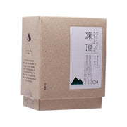 Drip bag oolong tea box, brown kraft paper with label and 10 tea sachets